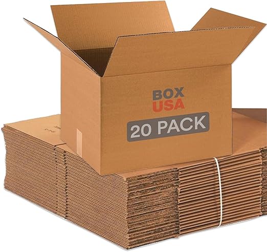 BOX USA Moving Boxes 18"L x 14"W x 12"H (20-Pack) Medium - Corrugated Cardboard Box for Shipping, Mailing, Packing, Packaging and Storage