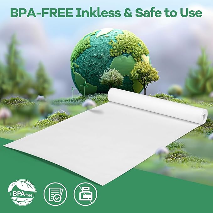 25 Rolls Thermal Printer Paper 8.5"x11" US Letter Size, BPA free Quick-Dry Thermal Paper,Thermal Printing Paper Rolls Compatible Most Portable Printers(About 650 Sheets)