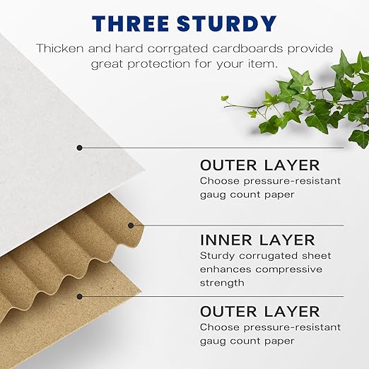 Golden State Art 9x6x4 Inches White Shipping Boxes 28 Pack, Corrugated Cardboard Box for Small Business Mailing Shipping and Storage