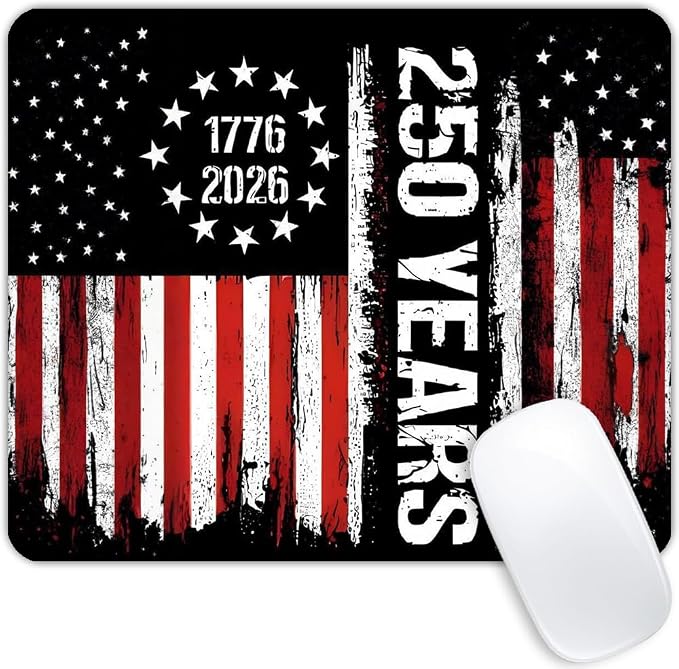 The 250th Anniversary of the United States Customized Mousepad Non-Slip Rubber Base Mouse Pads for Computers Laptop