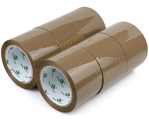 BOMEI PACK Wide Brown Packing Tape 3 inch, 48 Refills Rolls Bulk Shipping Tape for Heavy Duty Packaging, Moving, Shipping and Storage, 2.4 Mil x 60 Yards