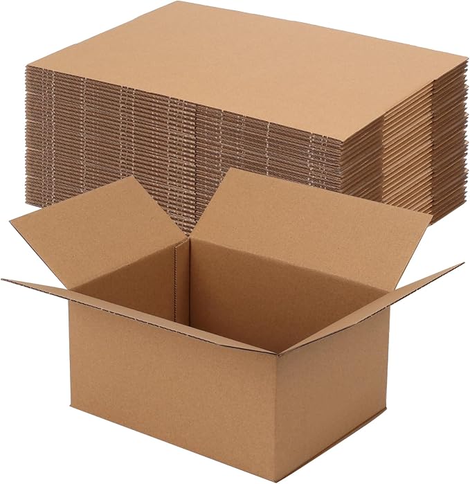 Rempry 30 Pack 8x6x4 Shipping Boxes Brown, Small Corrugated Cardboard Box for Mailing, Packaging Small Business, Kraft Mailer Gift Boxes