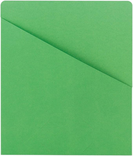 Smead Slash Jacket, Letter Size, Green, 25 per Pack (75432)