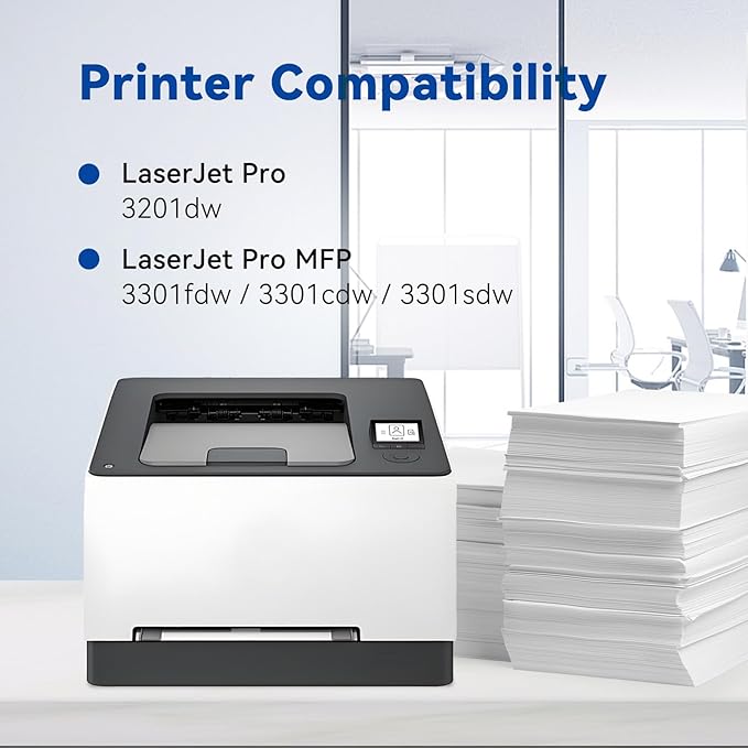 218X Toner Cartridges 4 Pack (with Chip) Compatible Replacement for HP 218X 218A for Color Laserjet Pro MFP 3301cdw 3301sdw Pro 3201dw Series Printer W2180X (Black, Cyan, Magenta, Yellow)