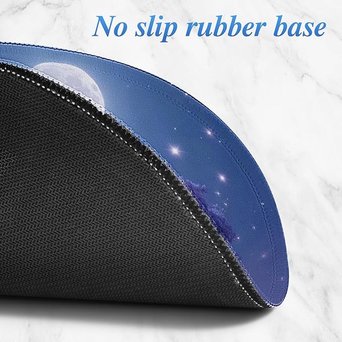 Round Mouse pad, high-end Texture, Sewn Edge Design, Anti-Slip Rubber Base. 8.6 x 8.6 inches (Heart Tree)