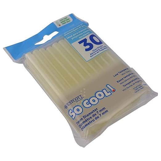 Westcott So Cool! Low-Temp Glue Sticks for Young Crafters, Pack of 30