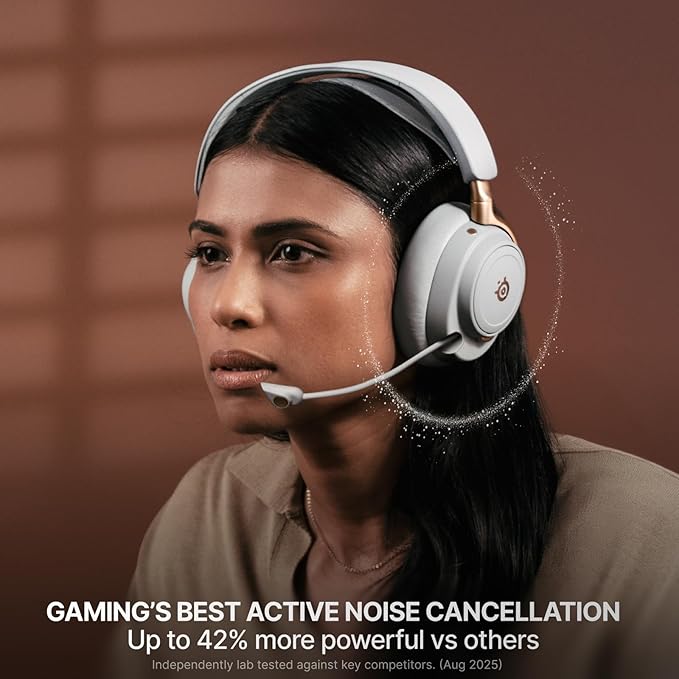 SteelSeries Arctis Nova Elite - Hi-Res Wireless Gaming Headset — 96kHz/24bit — Carbon Fiber Speakers — ANC — AI Noise Rejection — App — 2.4GHz + BT — Multi-Source Mix — OmniPlay PC+PlayStation+Xbox