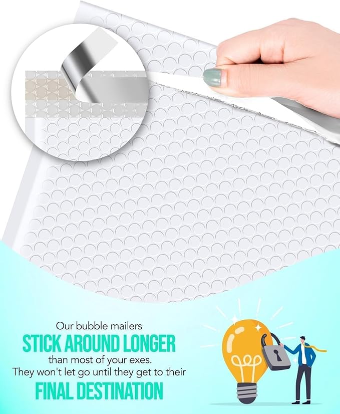 GSSUSA White Bubble Mailers 10.5x16 Padded Envelopes,1 Pallet Pack of 3750 Self-Seal Packaging Bags, Small Business Supplies, Shipping Envelopes, Mailing Bags, Packaging for Small Business