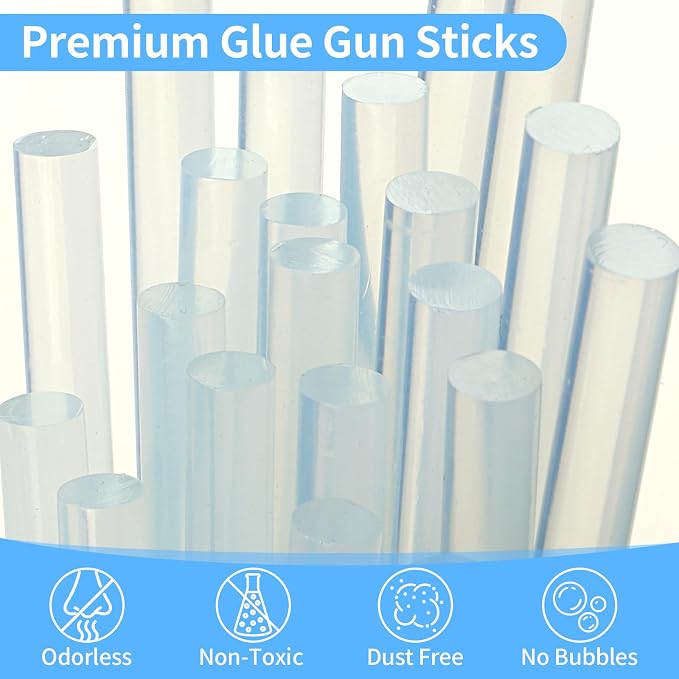 90 PCS Mini Hot Glue Sticks Bulk, Clear Glue Gun Sticks, Mini Glue Sticks | Mini Hot Glue Sticks, Glue Sticks For Glue Gun for Metal, Wood, Glass DIY Art Craft & School Projects Craft (4" X 0.27")