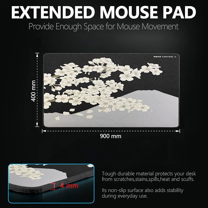 X-Raypad Aqua Control 2 Gaming Mouse Pad, Ultra-High Precision Mouse Pad with Perfect Speed and Control Capability, Consistent X and Y Glide, Designed for Fps Players with Low DPI Requirements