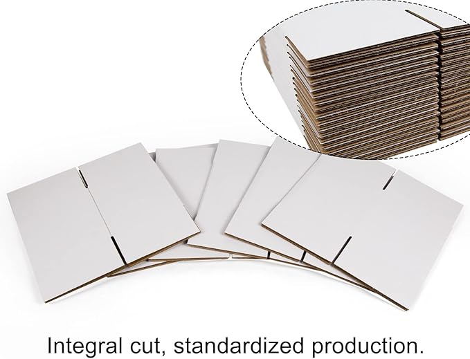White Shipping Boxes 5x5x5 Inches Small Corrugated Cardboard Boxes, 25 Pack