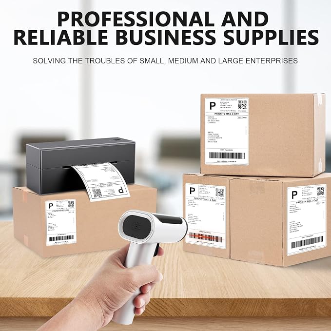 4 x 6 Direct Thermal Labels - 500 Fan-Fold Perforated Labels Per Stack, Premium Adhesive & Perforated, Compatible with JADENS, iDPRT SP410, POLONO, ASprink