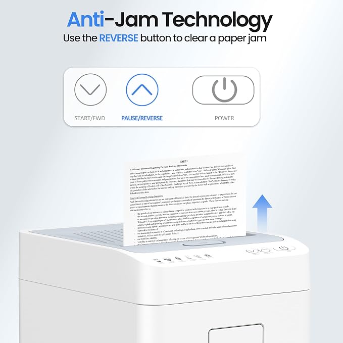 110 Sheets Micro Cut Paper Shredder Auto/Manual Feed Shredder P-4 Security Level for Home Office & Commercial Use 6.8 Gallons Bin with Casters