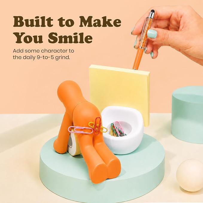 The Butt Tape Dispenser – Funny Gifts for Men – Weird Stuff, Desk Accessories for Men - Novelty, Fun Office Supplies Gag Gifts for Men - Teacher Gifts Boss Gifts for Men - Going Away Gift for Coworker