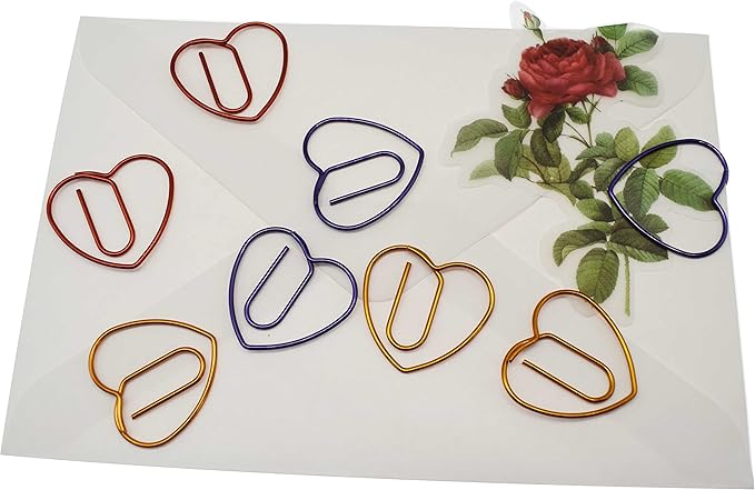 Purple Heart Paper Clips (50 Pcs)