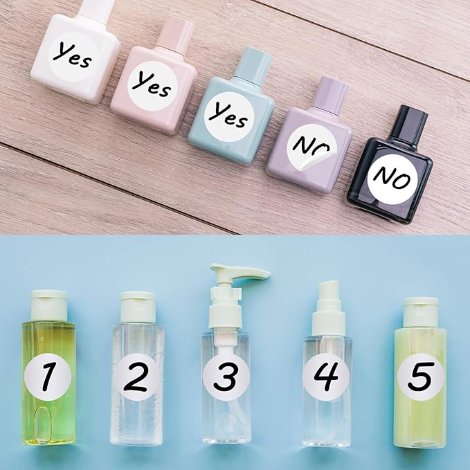 Hybsk White Permanent Color-Code Dot Stickers Round Semi Gloss Paper Stickers Adhesive Label (3/4 inch)