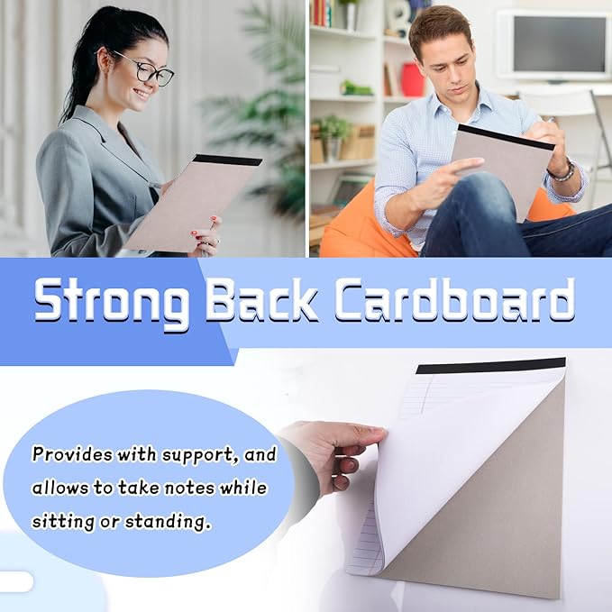 2 Pack Legal Pads Refills Note Pads, Writing Pads 8.5 x 11 Inches, Memo Pads Lined Writing Note Pads, Letter Size Legal Pad Wide Ruled Lined Pads Legal Rule for School Office（30 Sheet per Pads）