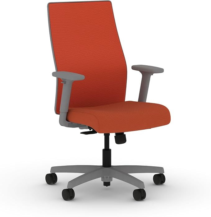 HON Ignition 2.0 Ergonomic Office Chair, Lumbar Support, Salamander | Ergonomic office desk chair with lumbar support, adjustable arms, office decor, workstation comfort for focused productivity