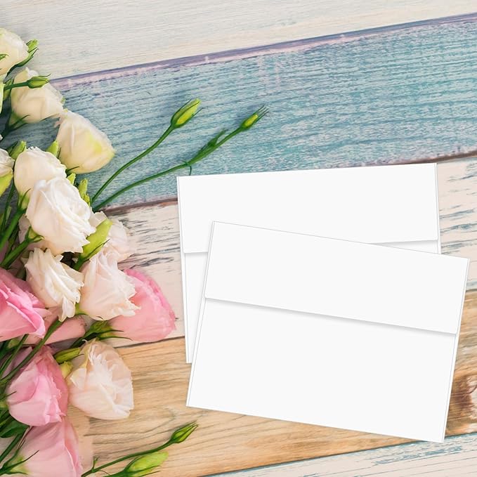 A2 Envelopes Bulk White 200 Pack 4.375x5.75 Invitation Envelopes Self Seal for Wedding Birthday Party Baby Shower Thank You Notes, Greeting Cards (200 PCS white)
