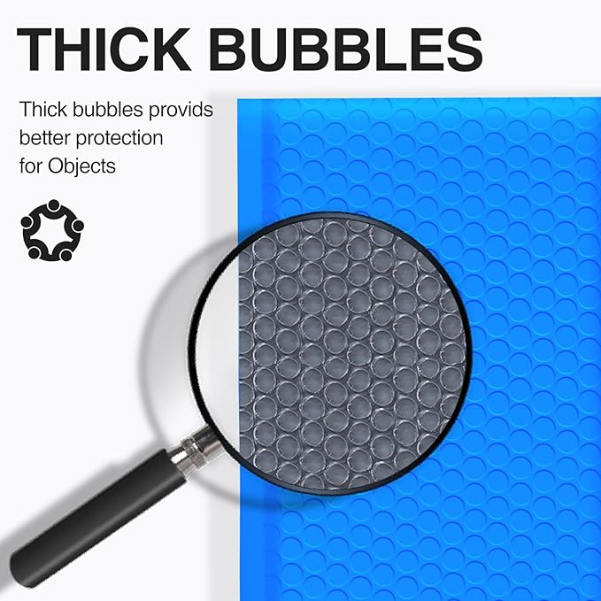 UCGOU Bubble Mailers 6x10 Inch Blue Usable Size 6x9 Bubble Mailer 50 Pack Poly Padded Envelopes Small Business Opaque Self Seal Adhesive Waterproof Boutique Shipping Bag for Jewelry Makeup Supplies #0