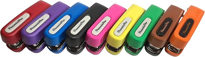Praxxis Pro Office Supplies - Aria-Plus Half-Strip Mini Stapler - Durable, Compact, and Colorful Stapler for Office and Travel Use, Compatible with Standard 26/6 Staples, Blue