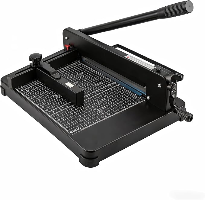 Heavy Duty Paper Cutter Guillotine 12 Inch Cutting Length Capacity Up to 400 Sheets Ideal for Offices Schools Print Shops Professional Quality Trimmer for Precision Cutting