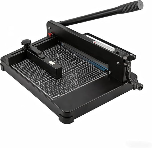 Heavy Duty Paper Cutter Guillotine 12 Inch Cutting Length Capacity Up to 400 Sheets Ideal for Offices Schools Print Shops Professional Quality Trimmer for Precision Cutting