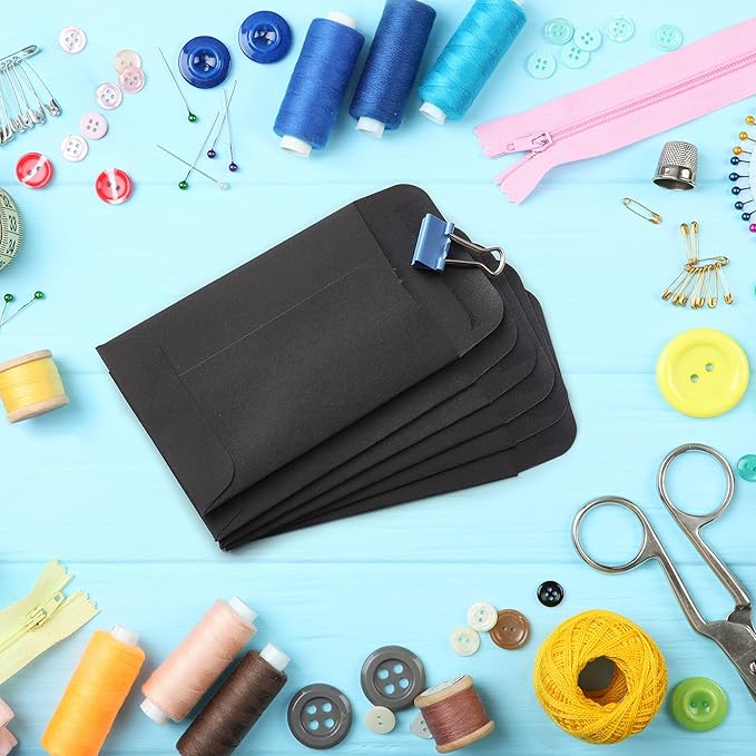ACSTEP 5000 Pack Coin and Small Parts Envelopes #1 Tip Envelope 2-1/4 X3-1/2 Mini Envelope with Gummed Flap for Home, Garden or Office Use(Black)
