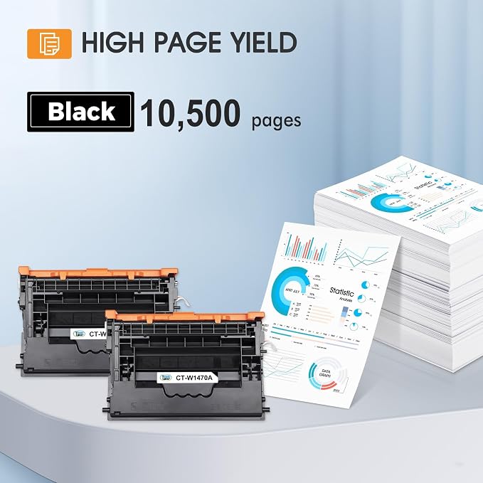 147A Black Toner Cartridge with Chip for HP 147X W1470A M610 M612 2 Pack | Compatible for HP 147A 147X for HP LaserJet Enterprise M610n M611dn M611x M612dn M612x MFP M634h M635fht M635h M636fh Printer