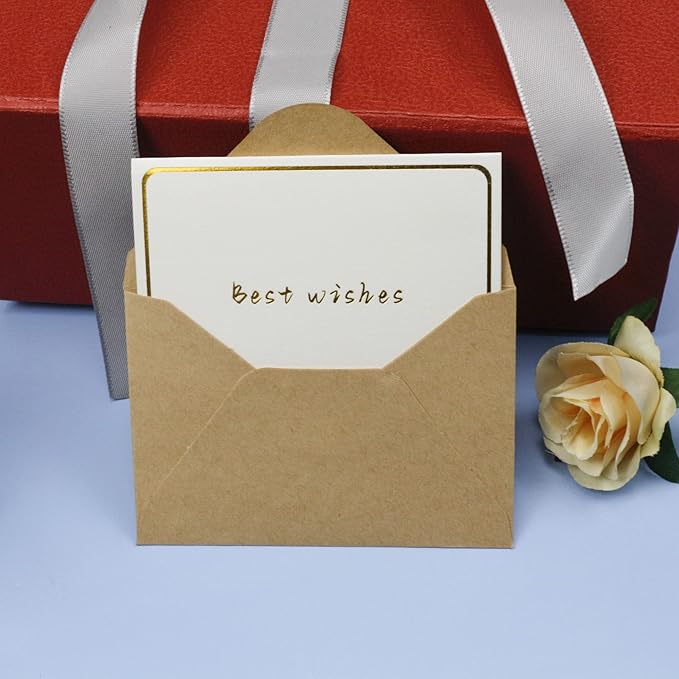150 Packs of Gift Card Envelopes, Brown Kraft Mini Envelopes, Gift Card Holder, Business Card Envelopes (4"x2.75") (brown)