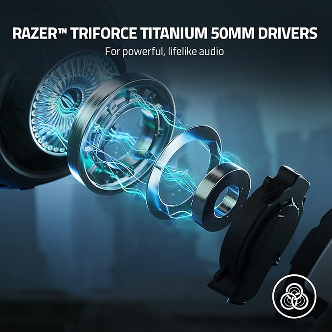 Razer Kaira Pro Dual Wireless Gaming Headset w/Haptics for PlayStation 5 / PS5, PC, Mobile, PS4: HyperSense - Triforce 50mm Drivers - Detachable Mic - 2.4GHz and Bluetooth w/SmartSwitch - RGB Chroma
