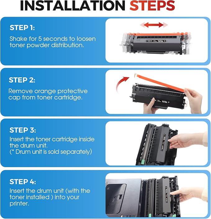 TN760 Toner for Brother Printer Replacement for Brother TN760 TN-760 TN730 | Toner TN-730/TN-760 Compatible for MFC-L2750DW HL-L2370DW MFC-L2710DW HL-L2350DW HL-L2390DW DCP-L2550DW Printer (2 Black)