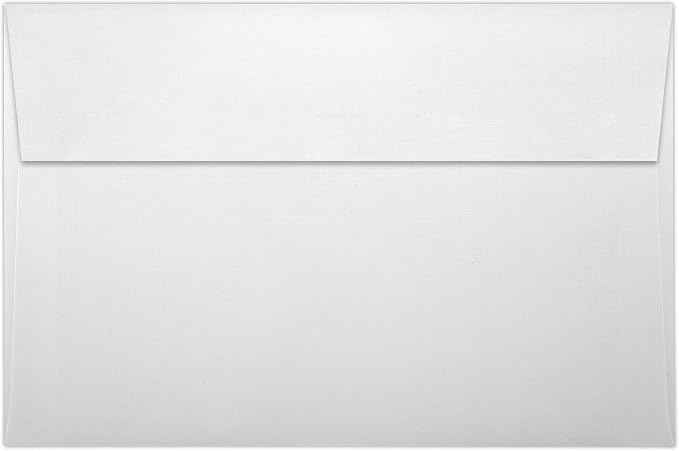 LUXPaper A9 Invitation Envelopes | Peel & Press | 5 3/4" x 8 3/4" | White Linen | 80lb. Text | 1,000 Qty