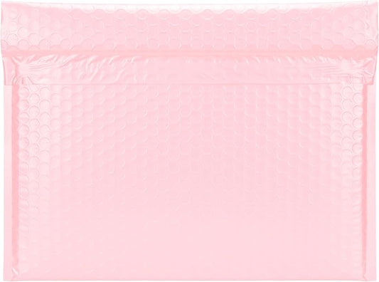 Light Pink Side-Loading Bubble Mailers 13 x 10 Inches,Self-Seal Padded Mailing Envelopes, Pack of 27
