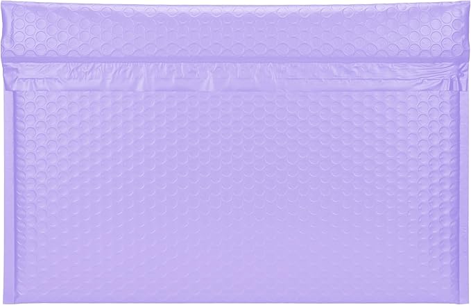 Purple Side-Loading Bubble Mailers 16 x 11 Inches,Self-Seal Padded Mailing Envelopes, Pack of 27