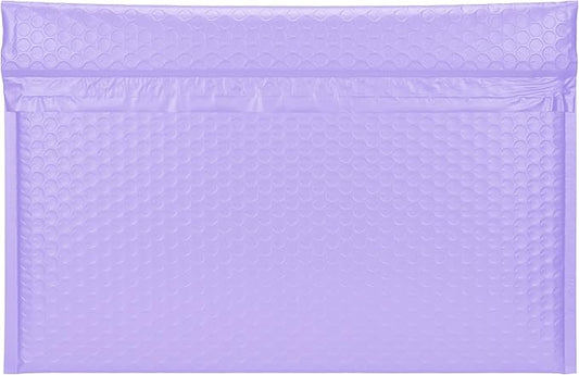 Purple Side-Loading Bubble Mailers 16 x 11 Inches,Self-Seal Padded Mailing Envelopes, Pack of 27