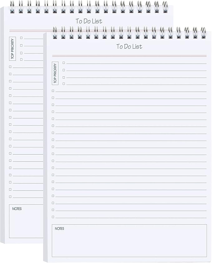 GOLDPEI To Do List Notepad Big 2pcs/set - Daily Planner Notepad Undated 50 Sheets Tear Off, 8" x 11" Planning Pad Checklist Productivity Note Pad for Work and Personal Organized