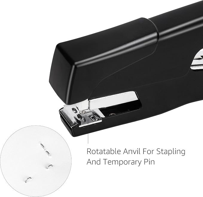 Amazon Basics Effortless Handheld Plier Stapler, 25 Sheet Capacity, Heavy Duty, Easy to Use, Black