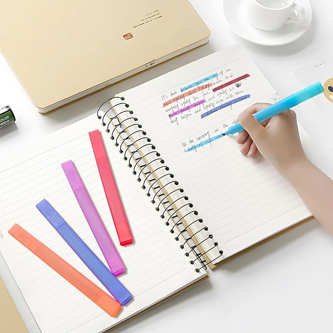 Aesthetic Cute Pastel Highlighters Set, 8 Pcs Bible Highlighter, Highlighter Assorted Colors, Bible Highlighters and Pens No Bleed, Chisel Tip, Candy Colors, No Bleed Bibles Assorted Colors