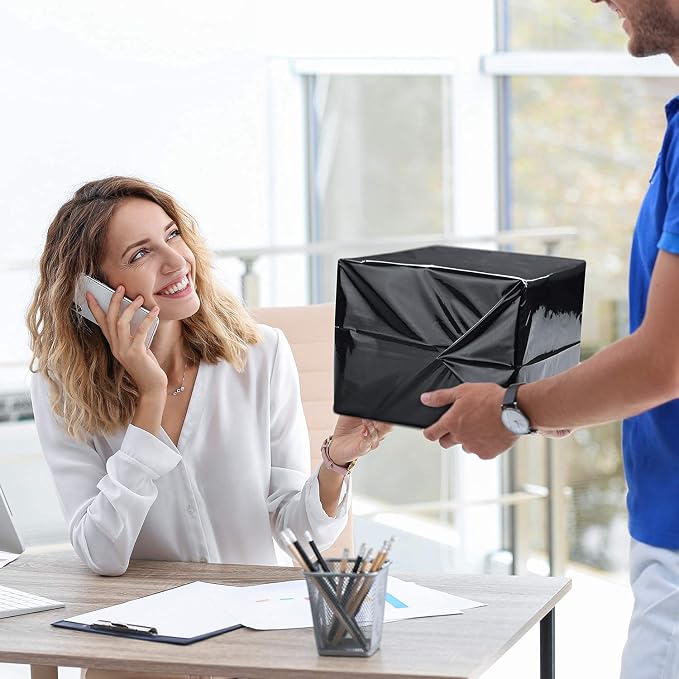 Fuxury Large Poly Mailers 24x24" 600Pcs,Shipping Bags for Clothes,Black | Heavy Duty Self Seal Mailing Envelopes,Strong Adhesive Packaging Mailers Poly Bag Large For Clothes Business