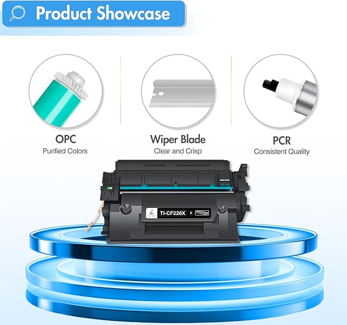 TRUE IMAGE CF226X 26X Toner Cartridge for HP Printer Replacement for HP 26X CF226X 26A CF226A Laseriet Pro M402n M402dn MFP426fdw M426fdn M426dw M402dne M402 Printer Ink High Yield (Black, 2 Pack)