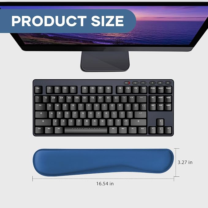 Office Ergonomic Memory Foam Computer Mouse and Keyboard Wrist Rest pad Support Carpal Tunnel, Wrist Rest for Keyboard and Mouse, Wrist Support Set