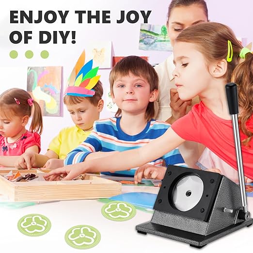 2.28" Button Paper Cutter 58mm Pin Button Cutter Graphic Punch Die Cutter Circle Punch Cutter for DIY Button Making Scrapeboards Cardstocks Cutting