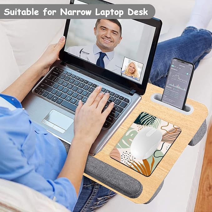 Dapesuom Small Mouse Pad, 6 x 8 Inch Thick Rubber Premium-Textured Non-Slip Portable & Washable Mini Mouse Mat for Women Men Wireless Laptops Keyboard Tray Gaming Work Office Travel, Tropical Plants