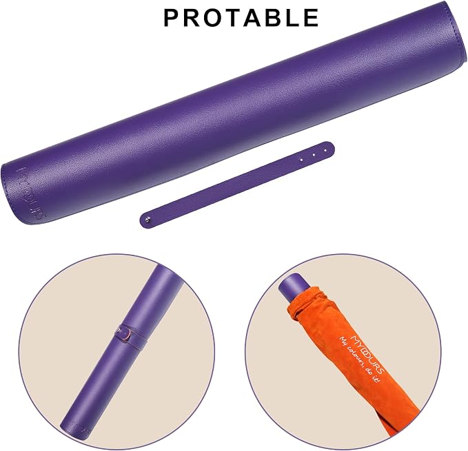 Mydours 38"x16" Large Desk Pad, Purple Desk Mat, XL PU Leather Mouse pad | Waterproof Desk Protector for Workspace Decor, Durable Keyboard Mouse Pad for Home, Office, Writing Gaming (Purple)