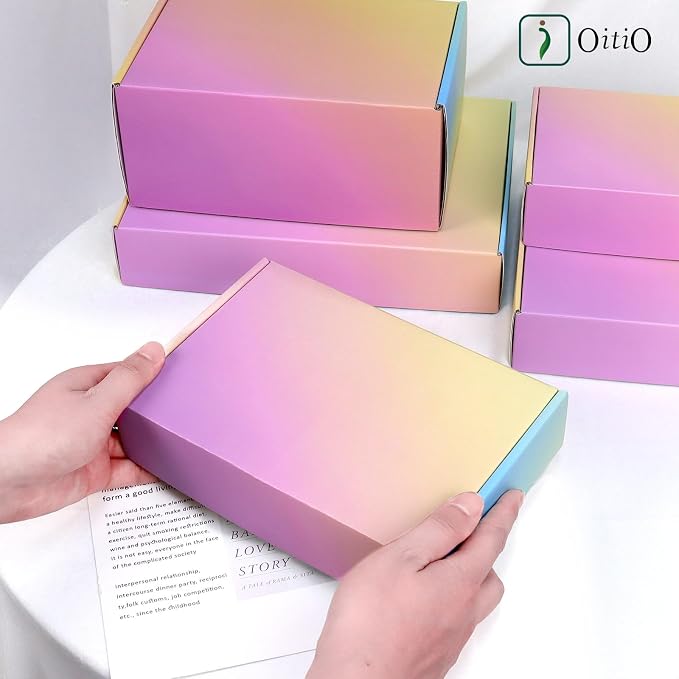 Shipping Boxes Small, 6x4x2 Inches 15 Pack Colorful Cardboard Mailer Boxes, Mailing Boxes for Packaging Small Business