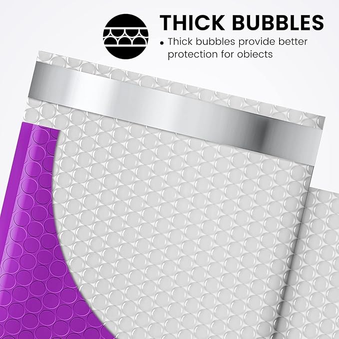 Fuxury Bubble Mailers 6x10" 600 Pack Purple Padded Envelopes Usable Size 6x9" Durable Mailing Envelopes Bubble Padded, Shipping Bags for Mailing,Packaging, Small Business, Boutique, Bulk #0