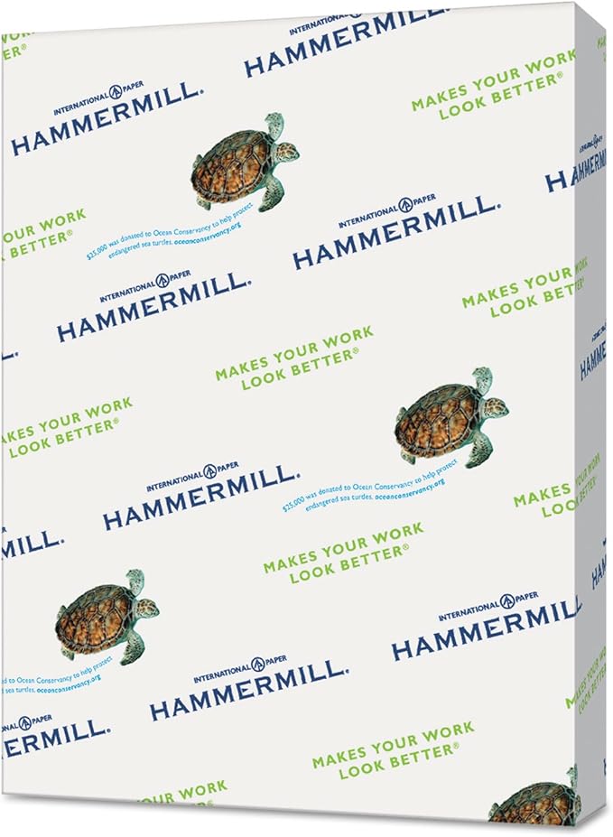 Hammermill Colored Paper, 20 lb Cream Printer Paper, 8.5 x 11-10 Ream (5,000 Sheets) - Made in the USA, Pastel Paper, 168030C