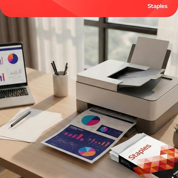 Staples 8.5-Inch X 11-Inch Laser Paper 32 Lbs. 98 Brightness 500/Rm