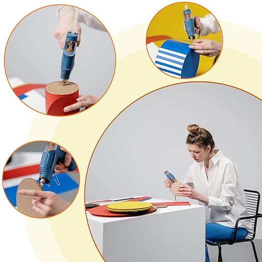 Colored Hot Glue Sticks: 12 Pack Full Size Sticks Bulk for Hot Glue Gun 8 Inch Long X .43 Inch Diameter (12PCS Colored)